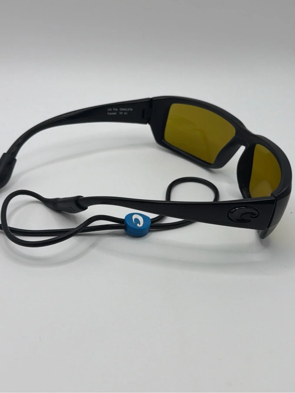 Costa Black Frame Sunglasses with Yellow Lenses